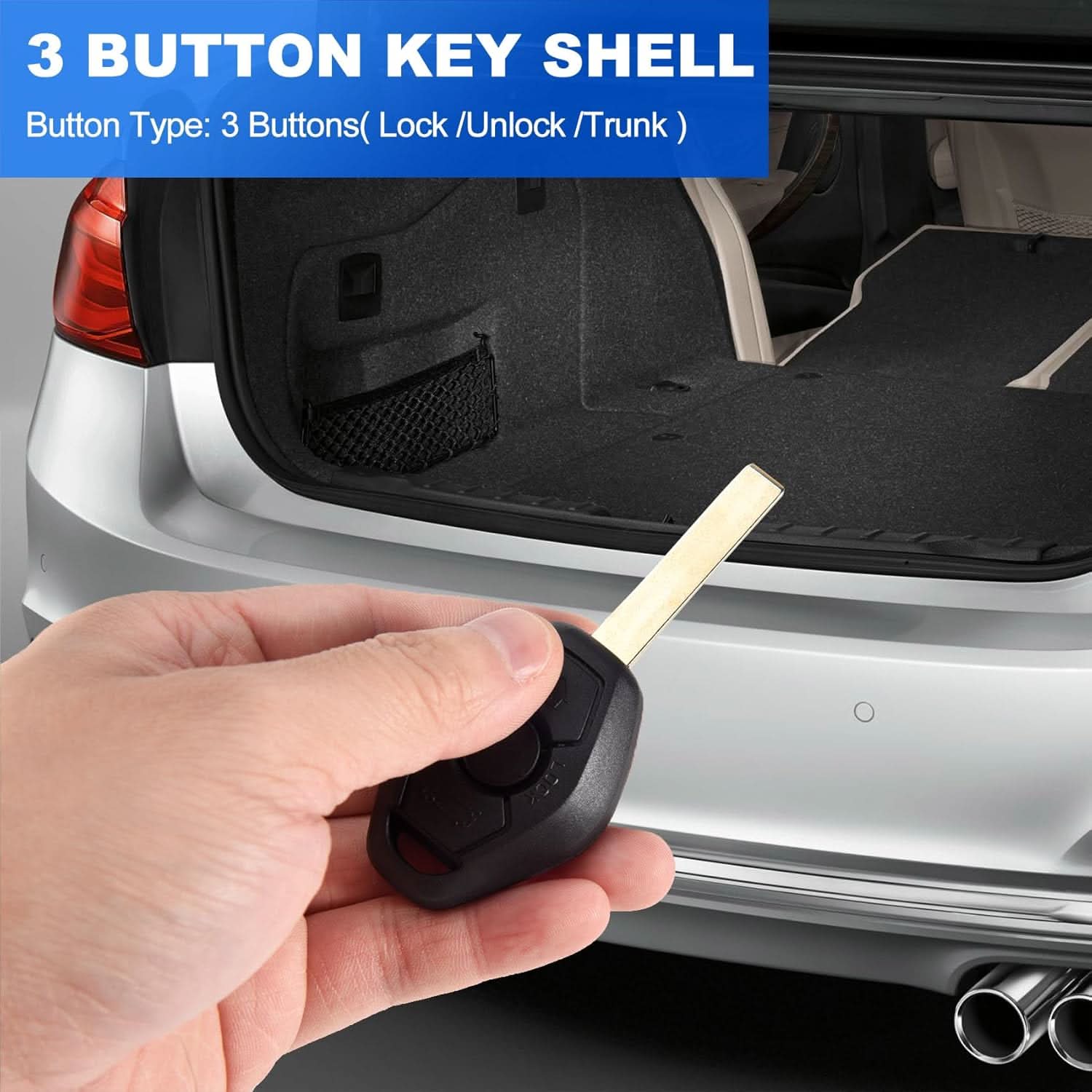 TAVICE 2 PACK BMW 3 Button Compatible Complete Remote Key For E31 E32 E34 E36 E38 E39 E46 Z3 - Office Catch