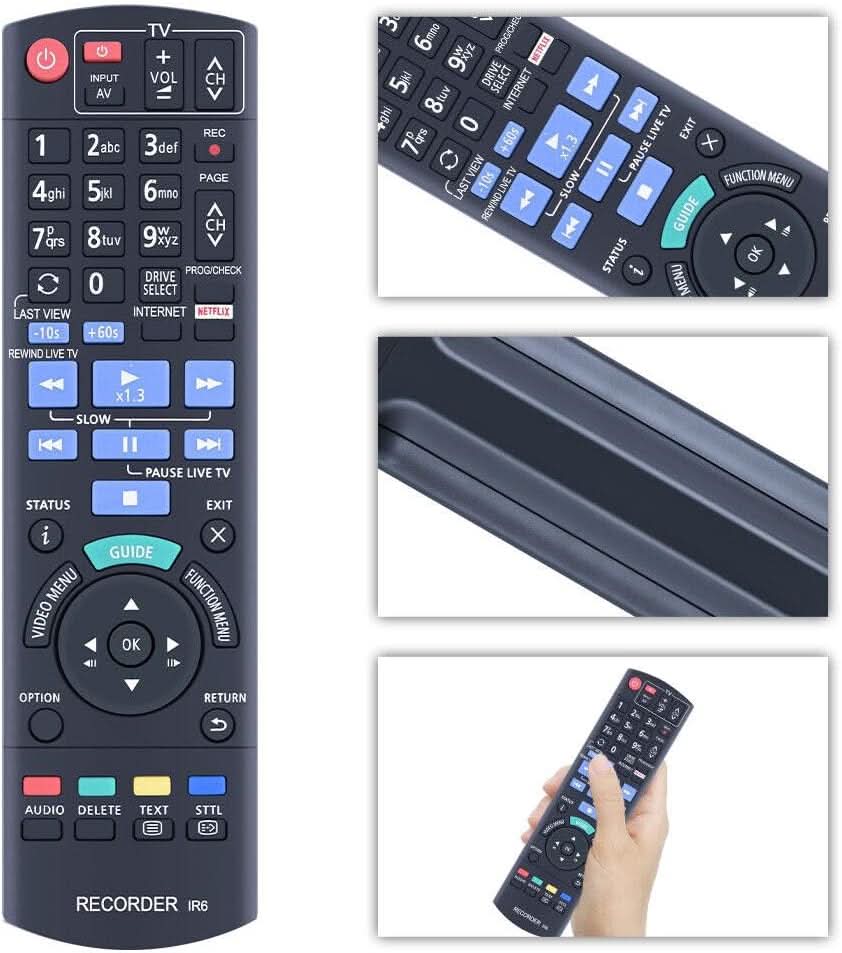 TAVICE 2 PACK N2QAYB001077 Remote Control Compatible Panasonic DMR - HWT260GN DMR - PWT560GN - Office Catch