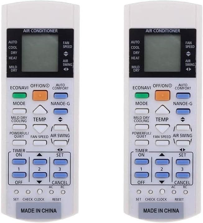 TAVICE 2 PACK Panasonic Replacement Air Conditioner Remote model ECONAVI Inverter NANOE - G - Office Catch