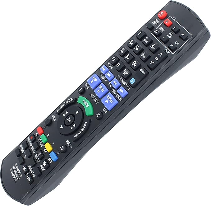 Tavice 2 - Pack Replacement Remote Control – Compatible with Panasonic Blu - ray Players N2QAYB000755, N2QAYB000757, N2QAYB000781 (DMR - PWT635, DMR - PWT530GL, DMR - HW220, DMR - PWT540) - Office Catch