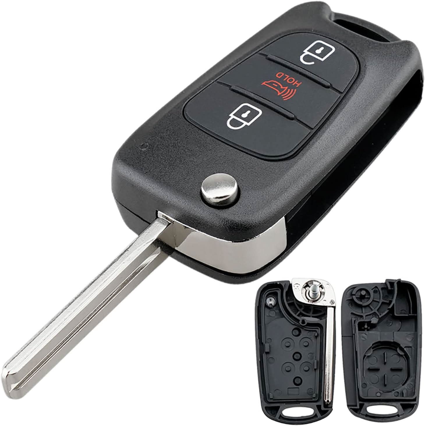 TAVICE 2 Pack Replacement remote Flip car key shell suitable for HYUNDAI i20 i30 i35 - Office Catch