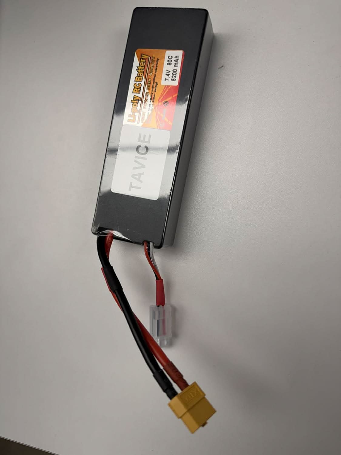 TAVICE 2S LiPo Battery 7.4V 5200mAh 80C Hard Case with T Connector Compatible with RC Cars, Trucks & Vehicles - Office Catch