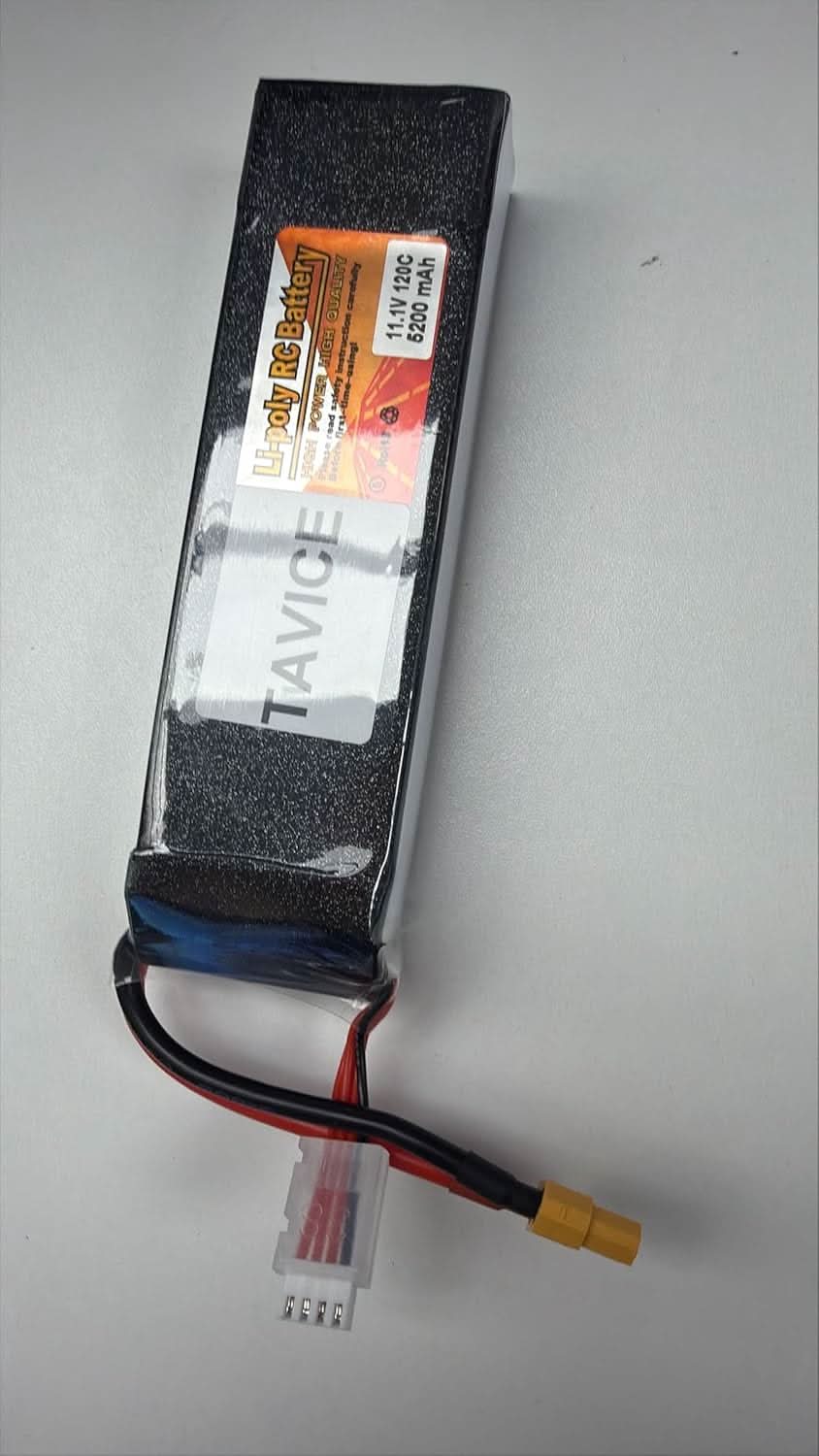 TAVICE 3S LiPo Battery 11.1V 5200mAh 120C with XT60 Connector Compatible with RC Car, Helicopter, Airplane & Quadcopter - Office Catch