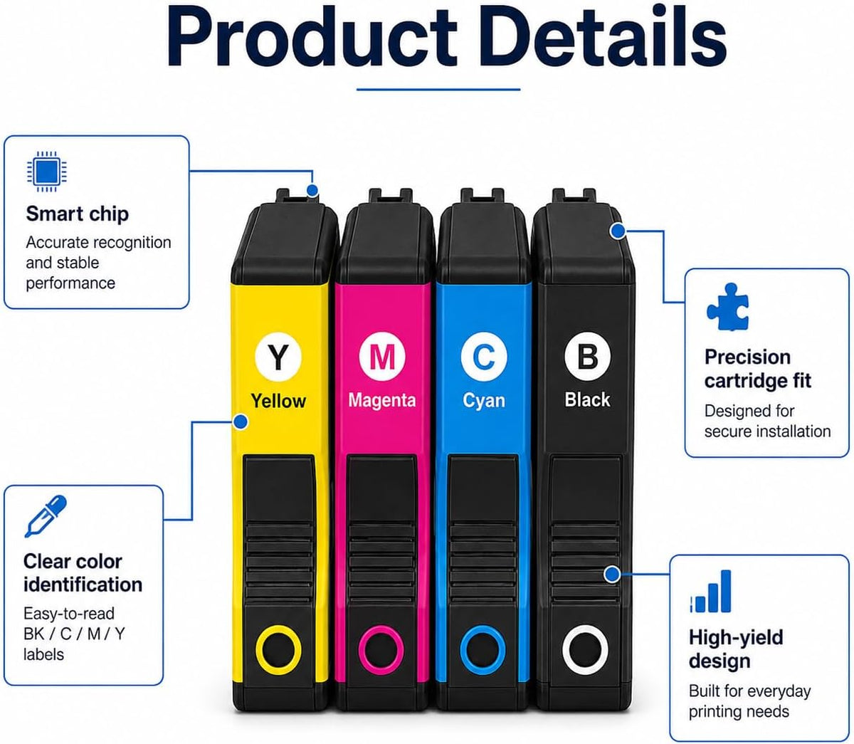 TAVICE 4X 965XL Ink Cartridges Compatible with HP OfficeJet Pro 9010e 9012e 9016 9020e 9026 9028 - Office Catch