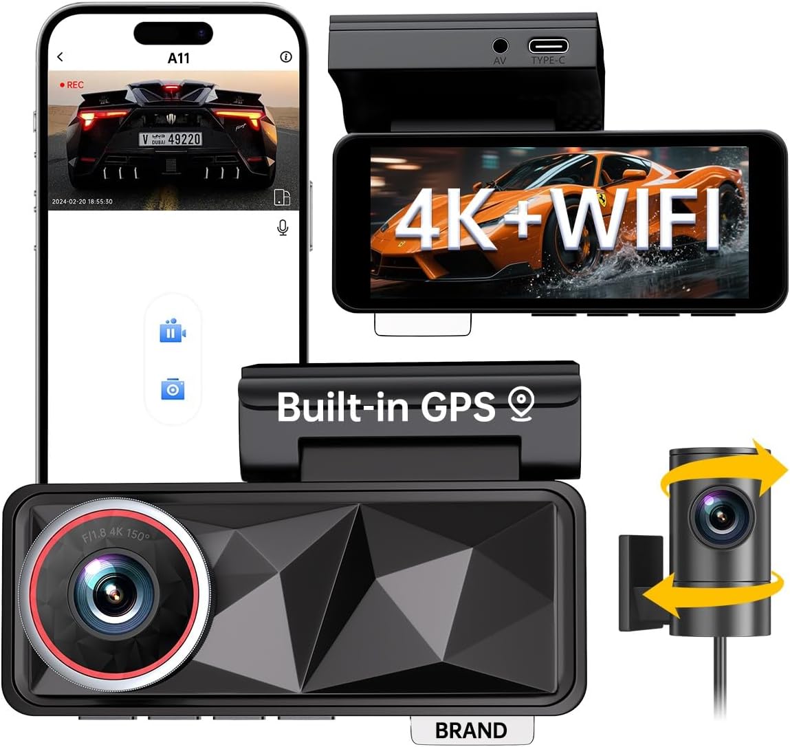 TAVICE 6 Lens 4G Dash Cam 4K Front & 2K Rear Camera, Sony STARVIS IMX335 & IMX307, Video Recorder for Car - Office Catch