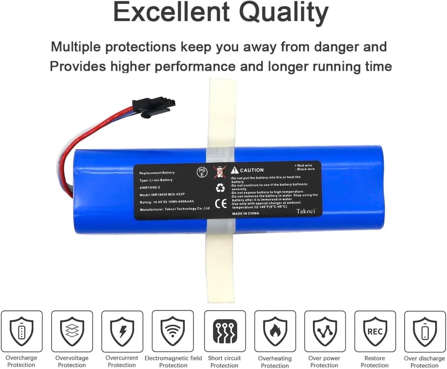 TAVICE 6400mAh L70 Replacement Battery Compatible with Eufy RoboVac L70 Hybrid T2190 / T2190G21 Series Robot Vacuum Lithium - Ion Battery Pack (INR18650M26 - 4S2P) - Office Catch