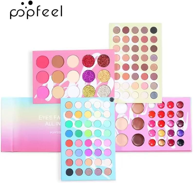 TAVICE All - in - One Makeup Palette Set Highly Pigmented Glitter & Matte Eyeshadow, Blush, Lip Gloss & Concealer Cosmetic Palette - Office Catch