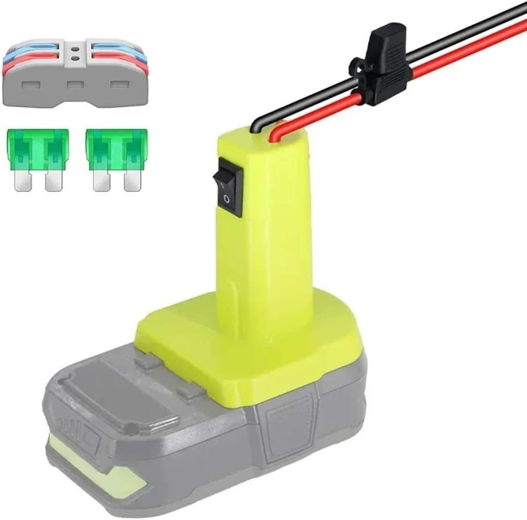TAVICE Battery Adapter Compatible with Ryobi 18V Battery for Power Wheels Connector with 30A Fuse 12AWG Wire - Office Catch