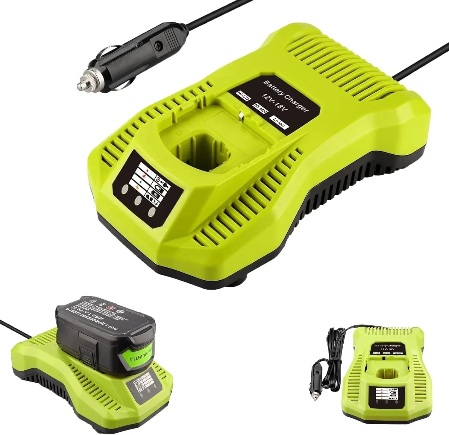 TAVICE Car Charger Compatible with Ryobi ONE+ 12V-18V P102 P105 P108 Li-Ion NiCd NiMH Batteries - Office Catch
