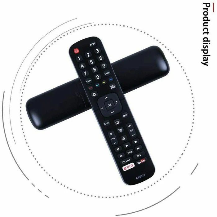 Tavice Compatible Hisense EN2B27 TV Remote Control Replacement – 2 Pack (EN - 2B27 / RC3394402/01 / 3139 238) - Office Catch