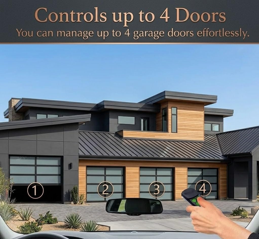 TAVICE Garage Door Remote Compatible with M - 832 M - 842 M - 844 Green 4 Button 433.92MHz Replacement for M - 230T M - 430R Garage Door Openers (3 Pack) - Office Catch