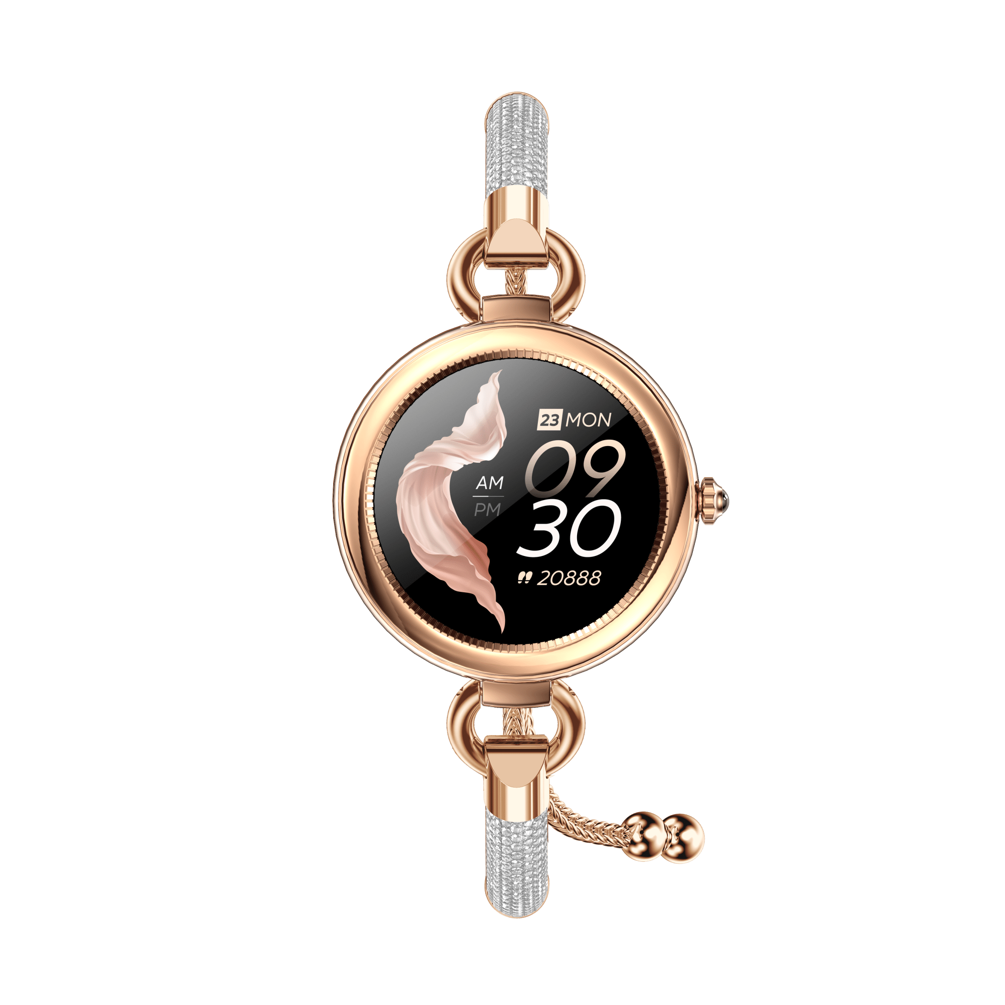 Tavice Misso Smartwatch for Women | Silver Jewellery Strap, 1.19" AMOLED Display with Gold Watch Face, Bluetooth Calling, AI Voice, Heart Rate, Sleep, Camera & Fitness Tracking - Office Catch
