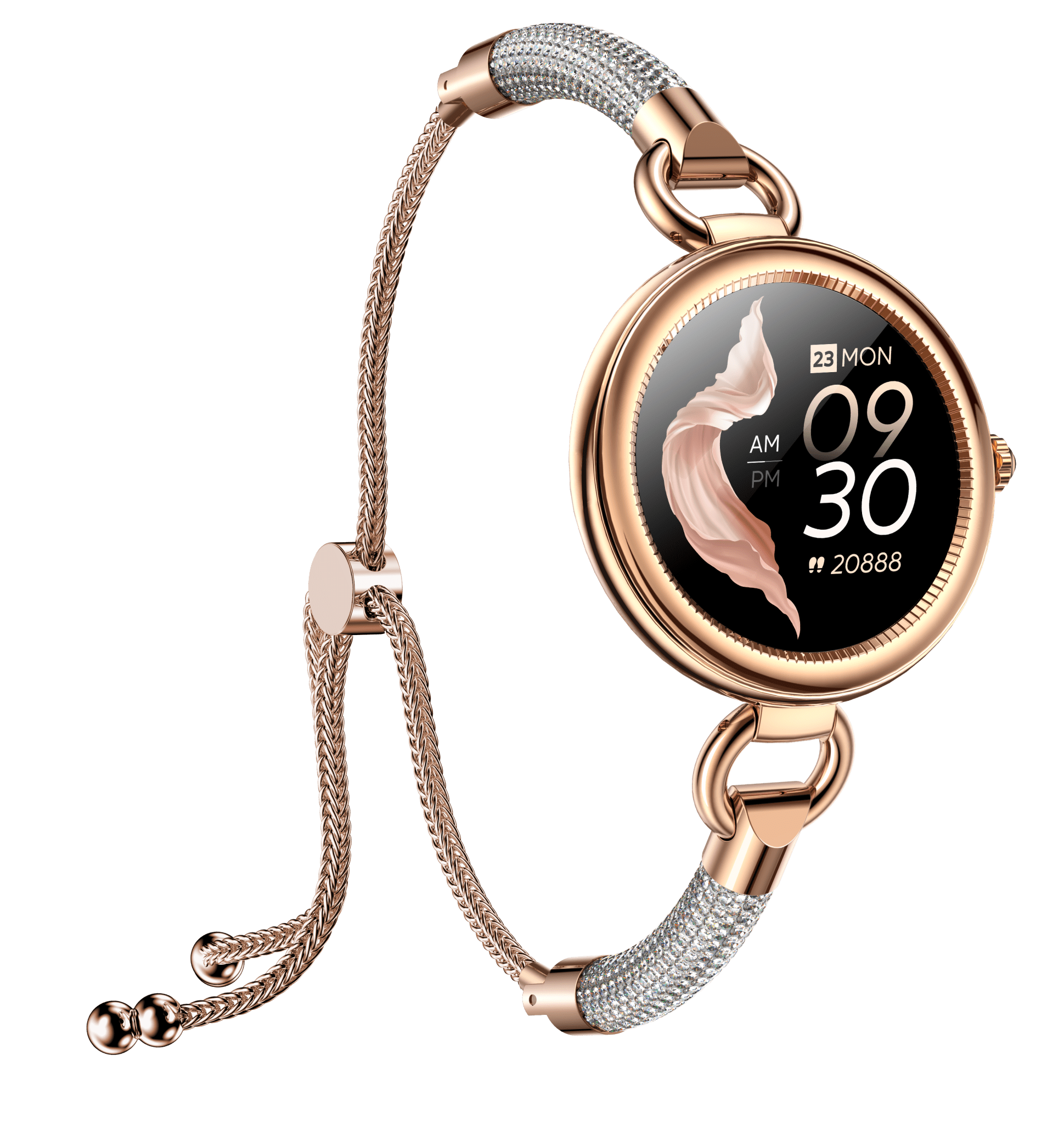 Tavice Misso Smartwatch for Women | Silver Jewellery Strap, 1.19" AMOLED Display with Gold Watch Face, Bluetooth Calling, AI Voice, Heart Rate, Sleep, Camera & Fitness Tracking - Office Catch