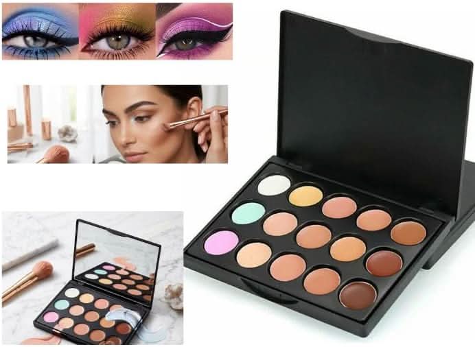 TAVICE NEW 15 - Color Contour Cream Concealer Kit Neutral Makeup Camouflage Palette for Face, Eyes, and Blemishes - Office Catch