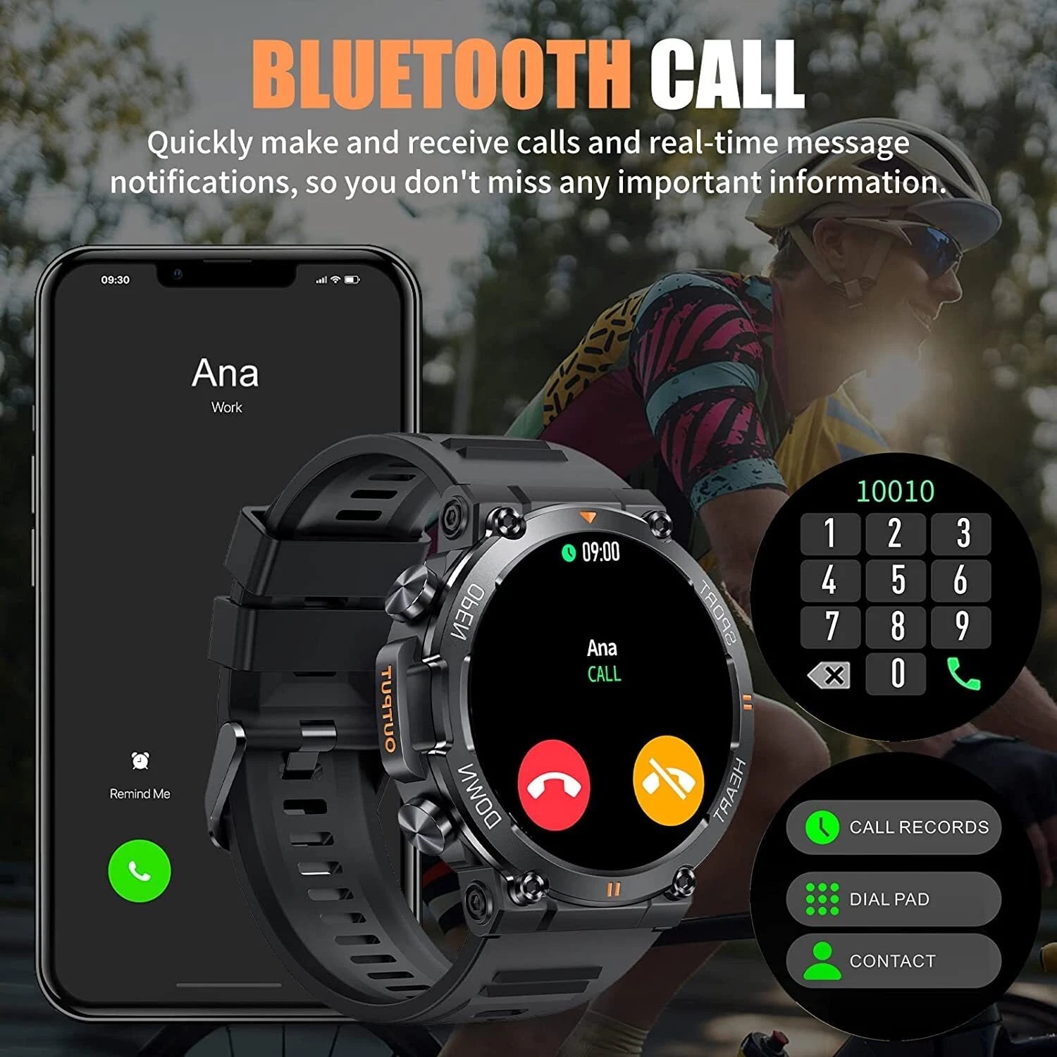 Tavice Sports Smart Watch with Bluetooth Calls, Heart Rate & Health Monitoring, 1.39" Touch Screen | Pedometer, Sleep & Calorie Detection - Office Catch