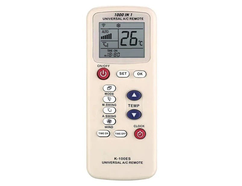Universal A/C Air Conditioner Remote Control AC LS K - 100ES PANASONIC FUJITSU VIC - Office Catch