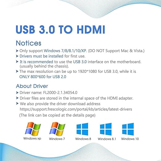USB 3.0 to HDMI-Compatible Converter Multi Display Graphic Adapter for PC Laptop Projector HDMI External Video Card - Office Catch
