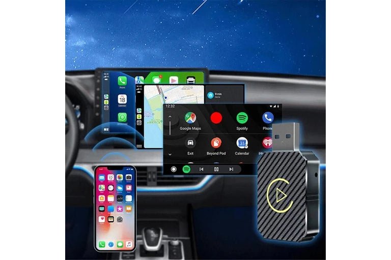 Wireless CarPlay & Android Auto Adapter USB Dongle – Convert Wired to Wireless | Plug & Play for iPhone & Android - Office Catch