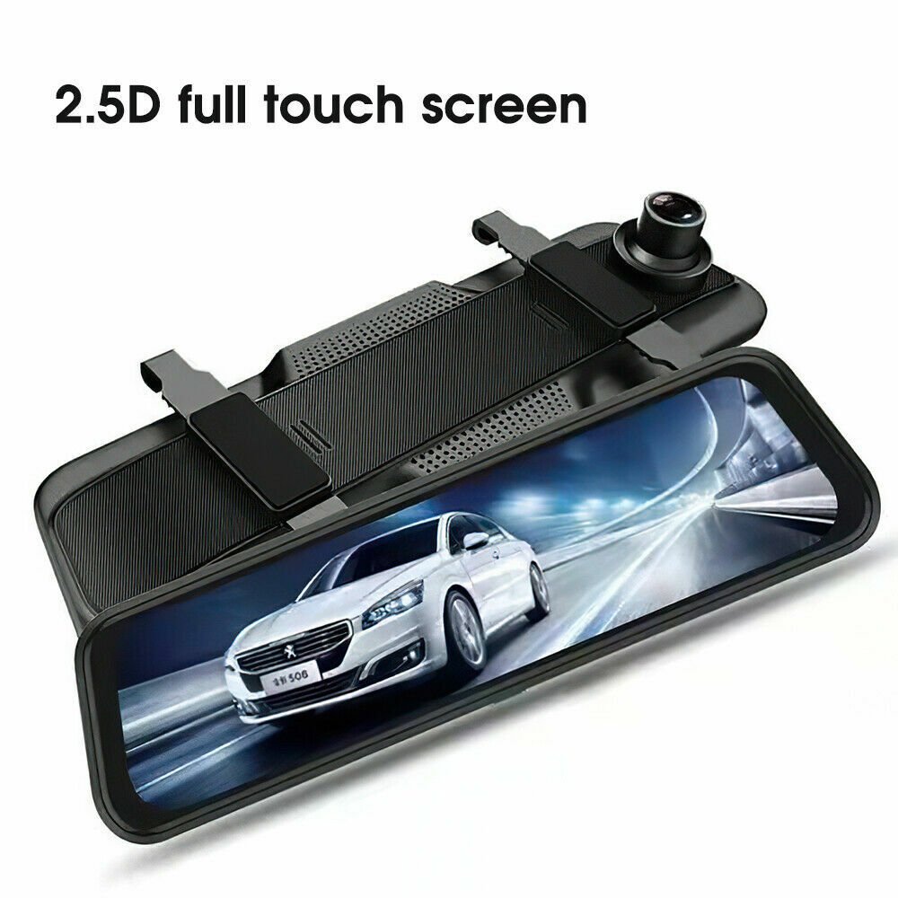 10" 1080P Touch Screen Rear View Mirror Car Dash Cam Reversing Recorder Camera - Office Catch