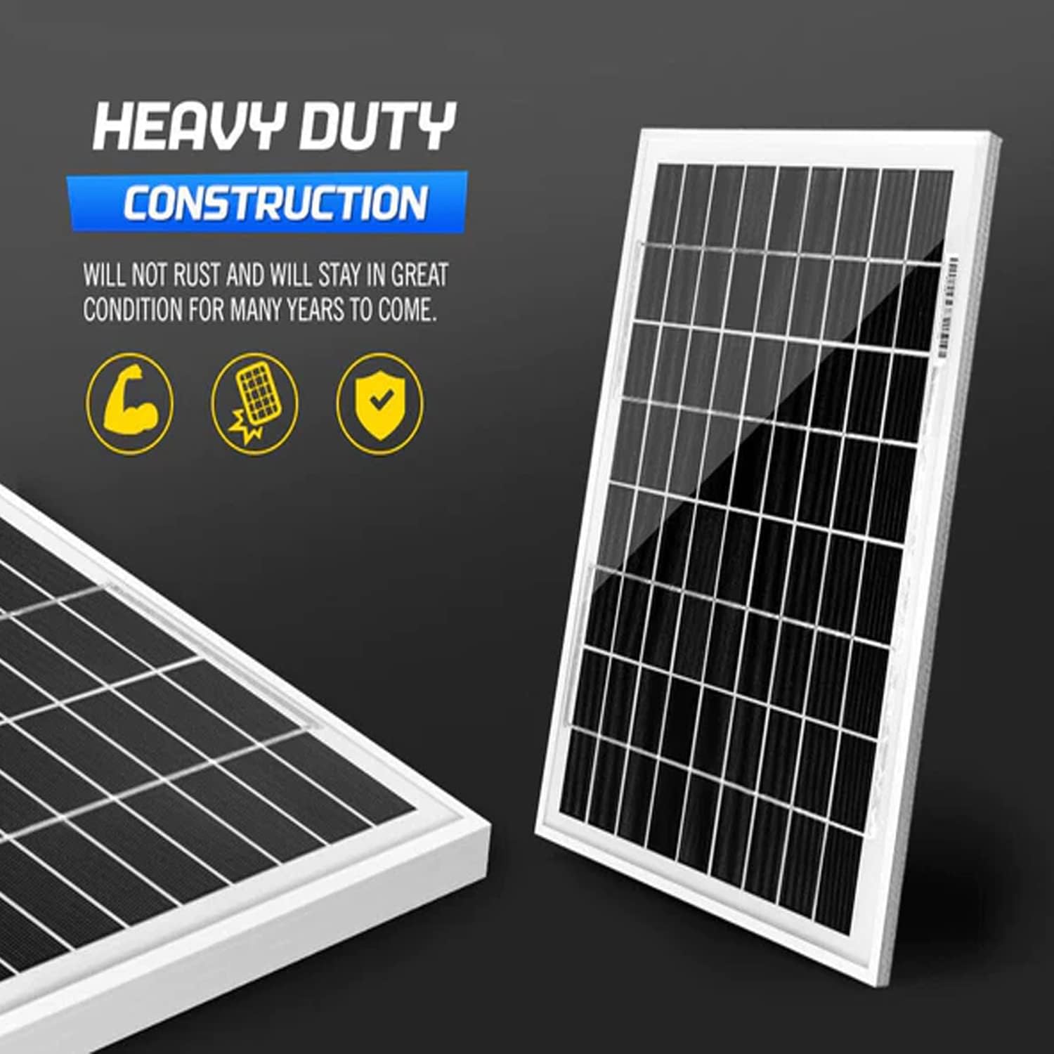 10W Solar Panel Kit 12V Power Caravan Camping Battery Charging Home Garden - Office Catch