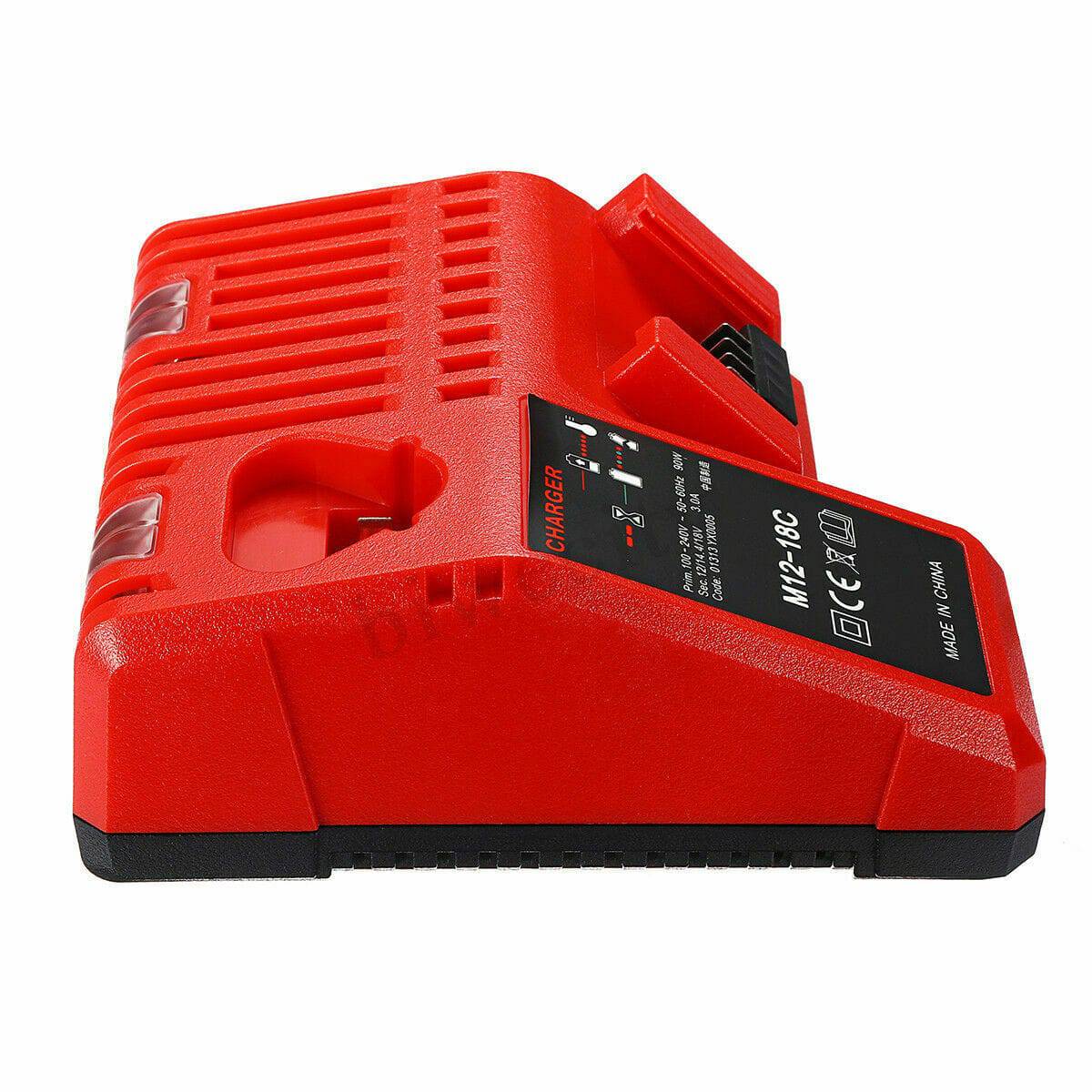 12V-18V Battery Charger for Milwaukee M12-18C Multi Voltage Rapid Dual M12 & M18 - Office Catch