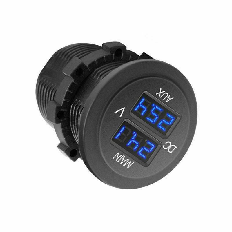 12V Volt meter Dual Battery Monitor LED Digital Car Boat Voltage Marine Gauge AU - Office Catch