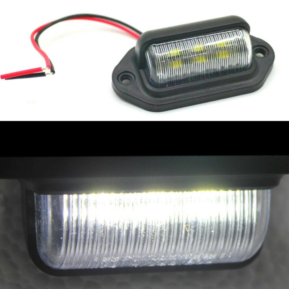 2 Pack License Number Plate Lamp Lights For Truck SUV Trailer 12/24V 6 LED - Office Catch