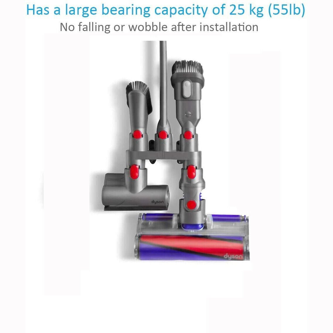 2 Pack Wall Mount Accessory Tool Storage Rack Holder For DYSON V7 V8 V10 V11 Vacuum - Office Catch