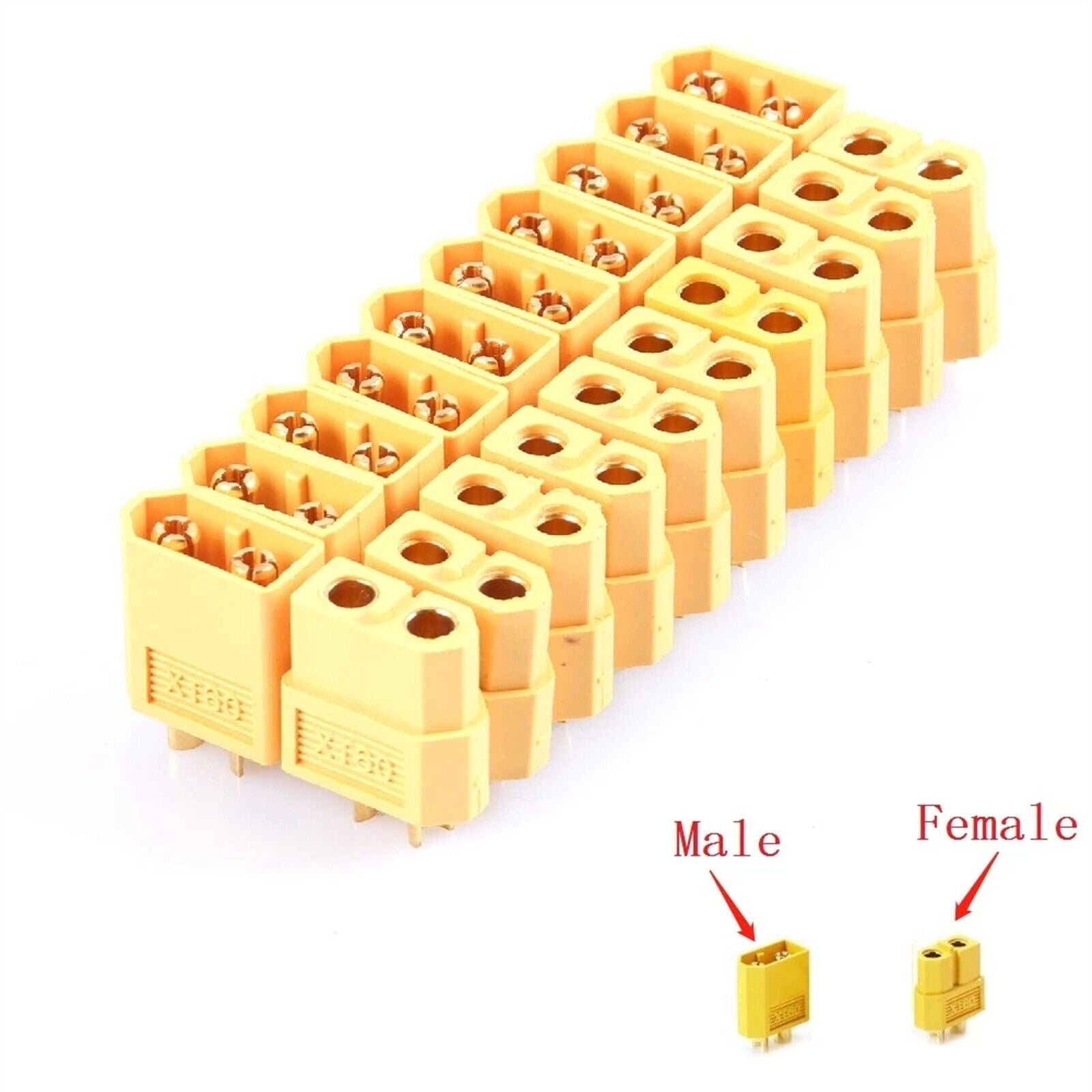 20 Pcs XT60 Male Female Bullet Connector Plug For Lipo Battery - Office Catch