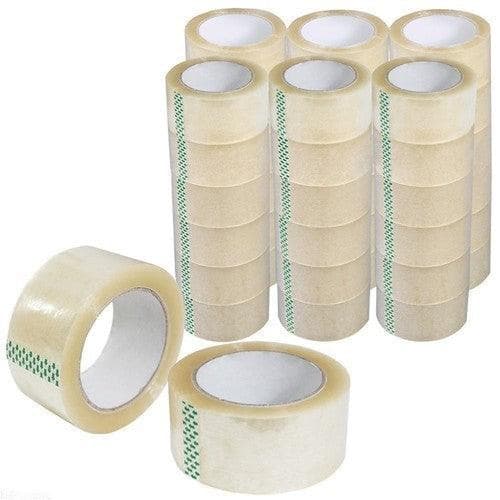 36x Clear Packing Tape Sticky Rolls Adhesive Tapes | 48mm x 75m | Value Pack - Office Catch