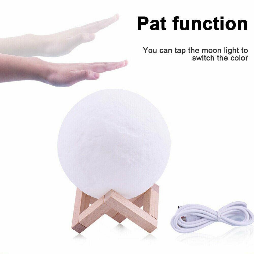 3D Moon Shaped USB LED Lamp Night Light Touch Sensor - Office Catch