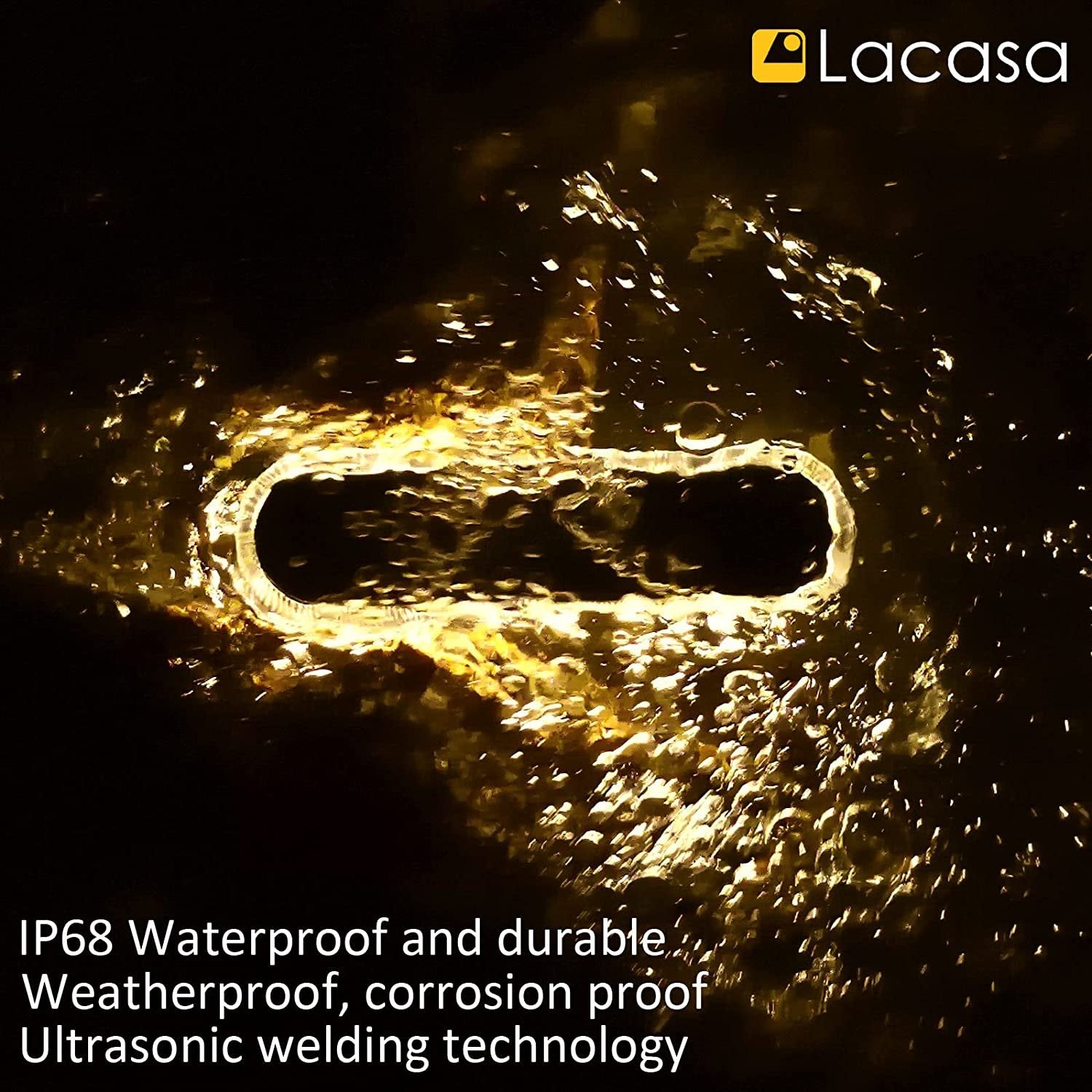 4-Pack Solar Powered Step Lights - 40LM Brightness, LED Dock Lights for Outdoor In-Ground Lighting, IP68 Waterproof with Auto ON/OFF Feature, Ideal for Garden, Stairs, Driveway, and Pathway Illumination - Office Catch