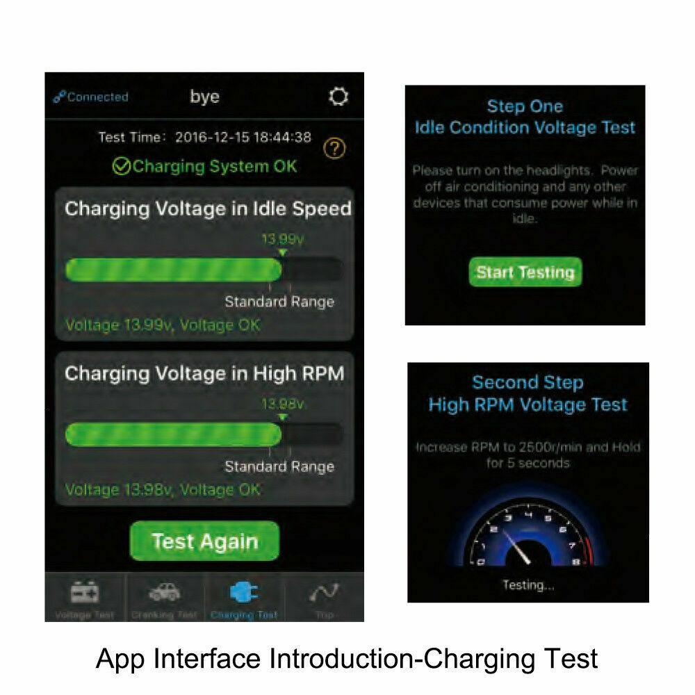 4.0 Voltage Meter Auto Alarm Tester 12V Vehicle Battery Monitor Via Bluetooth - Office Catch