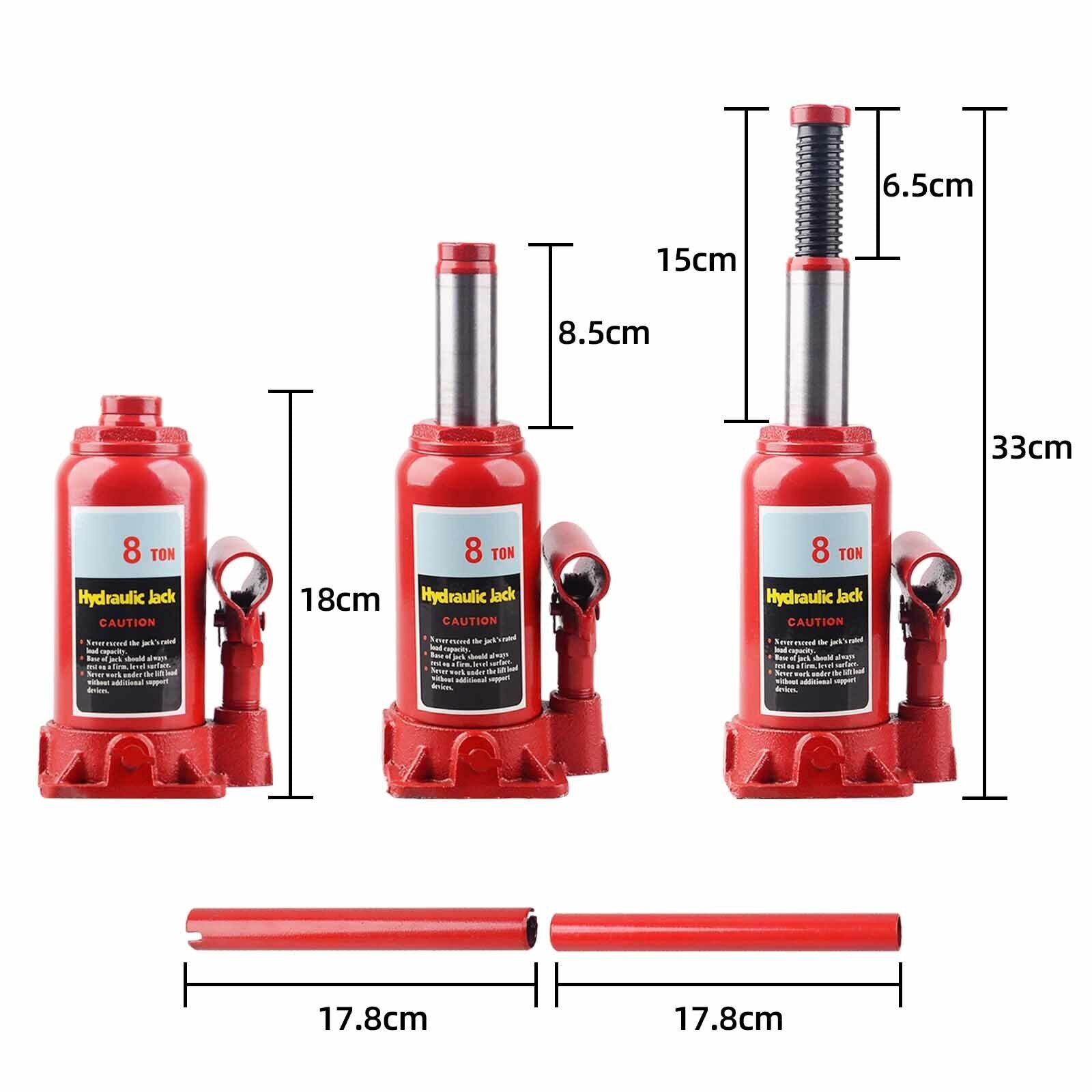 4WD SUV Car Truck Hydraulic Bottle Jack Lift 8Ton - Office Catch