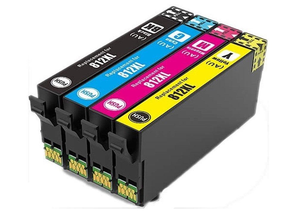 4x Generic Ink 812 812XL for Epson WorkForce Pro WF-3820 WF-3825 WF-4830 WF-4835 - Office Catch