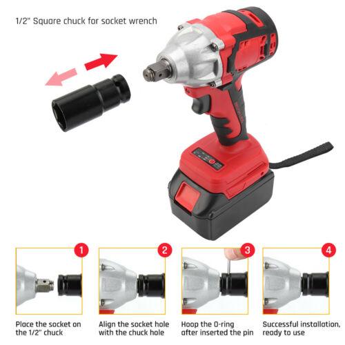 520Nm Cordless Impact Wrench Brushless Rattle Gun 1/2'' Drive + Lithium Battery - Office Catch
