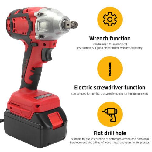 520Nm Cordless Impact Wrench Brushless Rattle Gun 1/2'' Drive + Lithium Battery - Office Catch