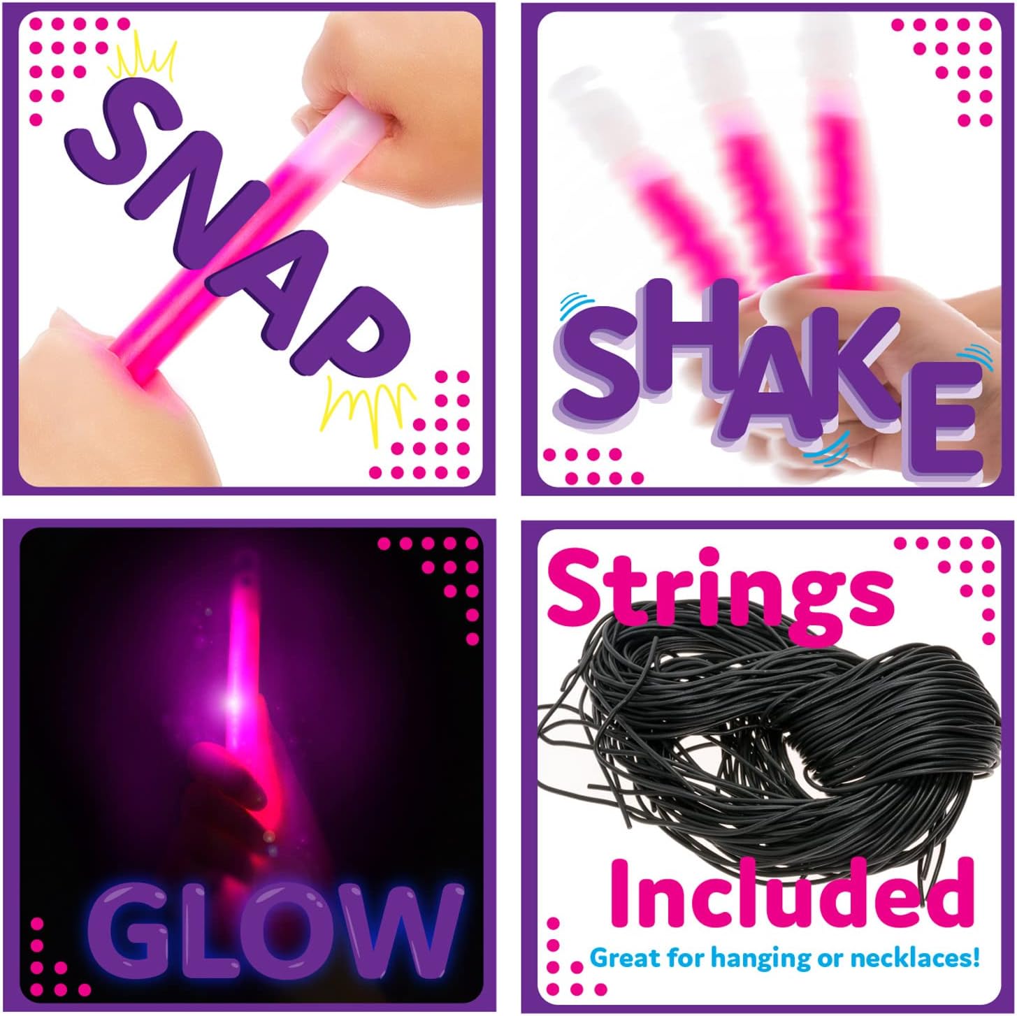 6 pcs Glow Light Sticks Non-toxic 6 Inch Fluorescence Light Outdoor Survival Kit - Office Catch