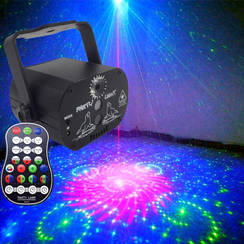 60 Pattern Laser Projector Stage Light LED RGB Party KTV Club DJ Disco Lights - Office Catch