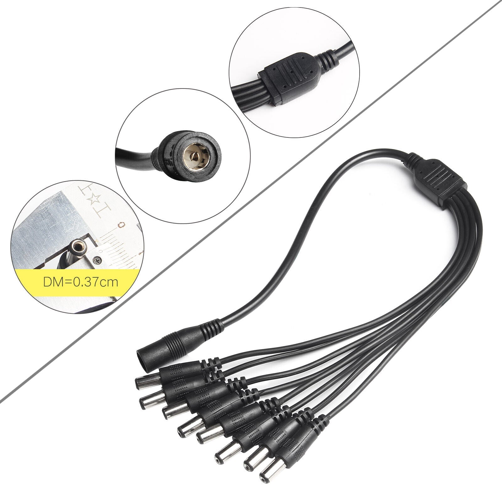 8 Split Power Supply Cord For CCTV Security Camera DVR Swann Lorex Defender AU - Office Catch