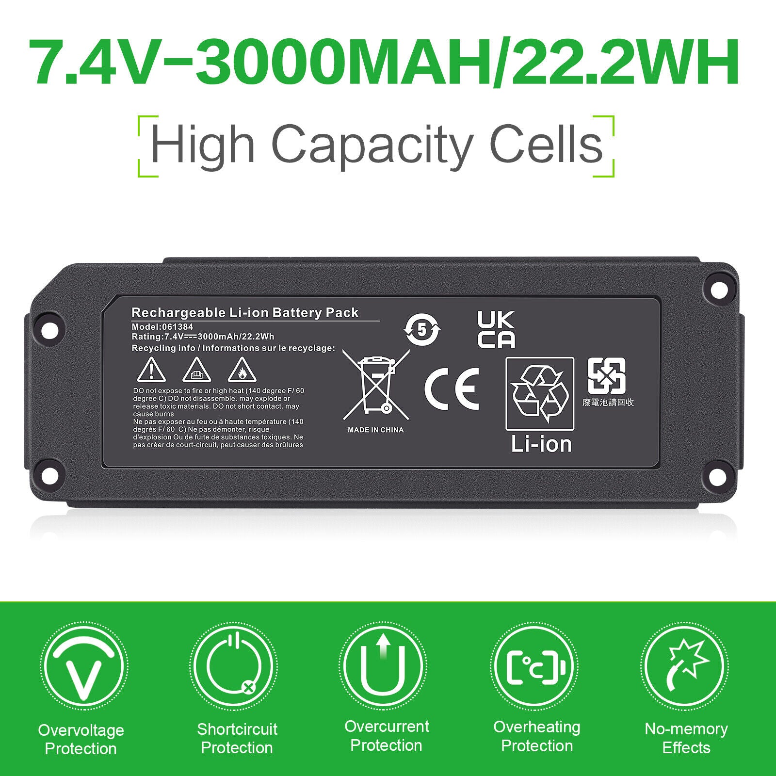 Battery for Bose Soundlink Mini 1 Speaker 413295 061384 061385 061386 061834 22W - Office Catch