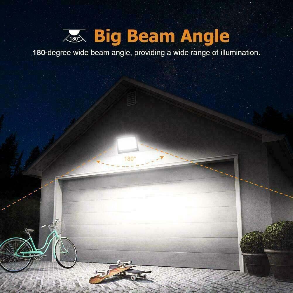 Black Outdoor LED Spotlight | 240V Cool | 300W IP66 - Office Catch