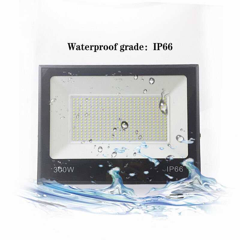 Black Outdoor LED Spotlight | 240V Cool | 300W IP66 - Office Catch