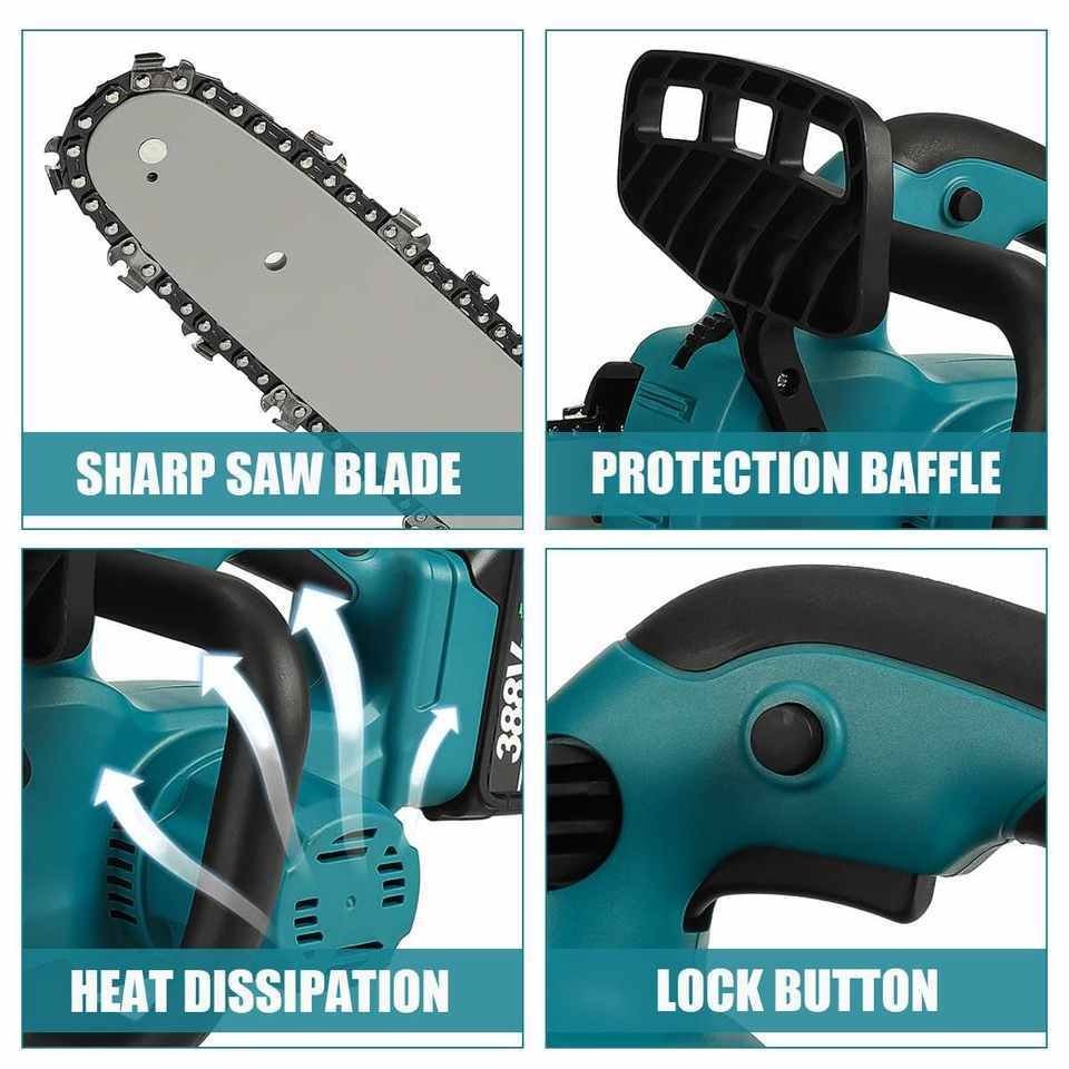 Brushless Cordless 12'' Chainsaw For Makita 18V Battery - Office Catch