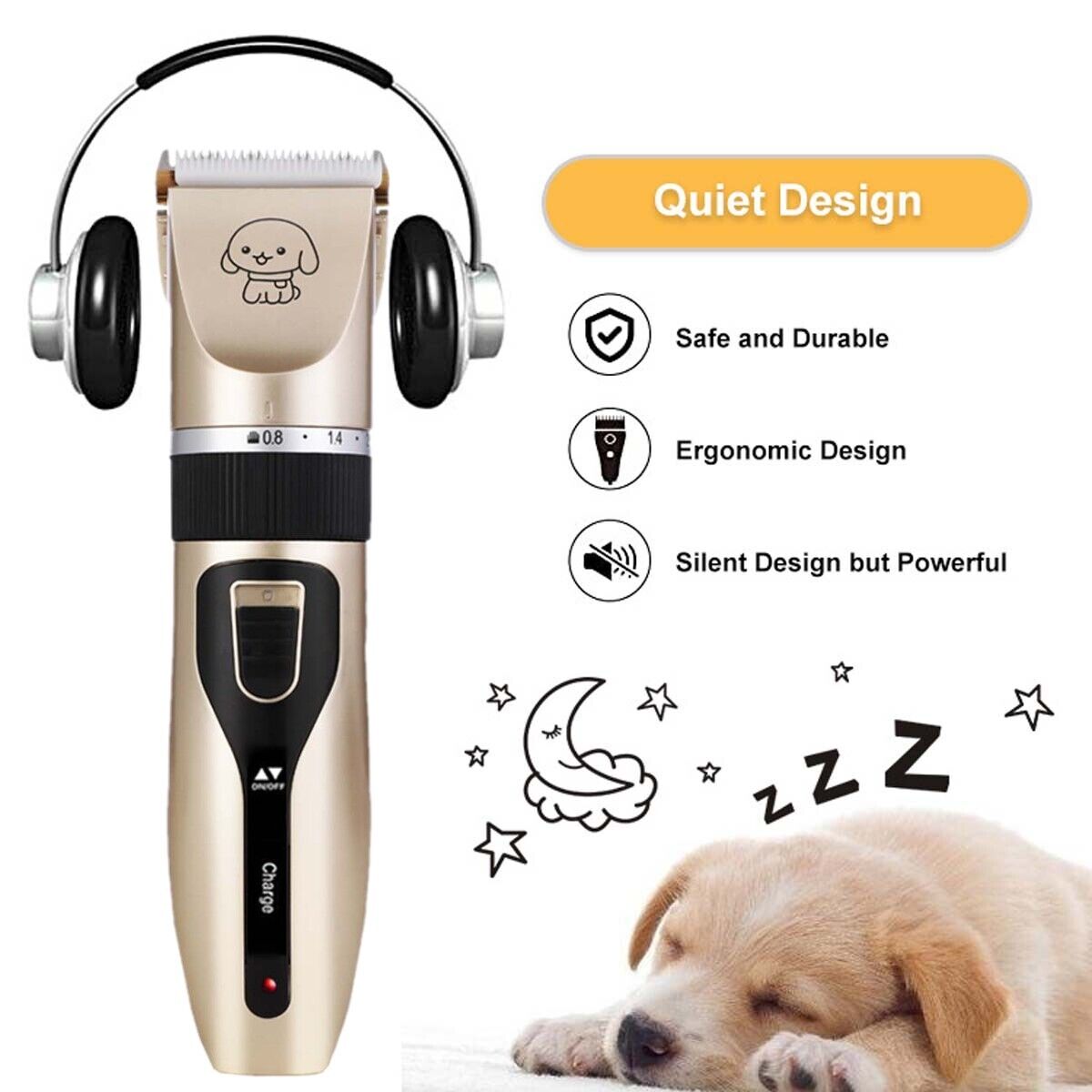 Cat Dog Pet Clippers Hair Electric Clipper Grooming Trimmer Shaver Cordless Set - Office Catch