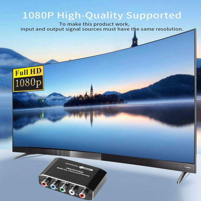 Component to HDMI Converter RGB to HDMI Converter Supports 4K Video Audio Converter Adapter for DVD PSP Xbox 360 PS2 Nintendo to Monitor Projector - Office Catch