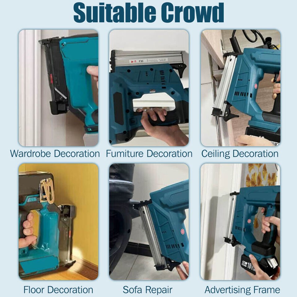 Cordless Brushless Straight Finish Nailer with 0/1/2 Battery Options and 5000 Nails (Electric Nailer Only - (One Makita 6ah Battery Included)… - Office Catch