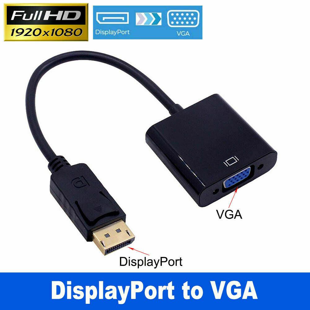Displayport DP Male to VGA Female Video Converter | Display Port Adapter Cable PC - Office Catch