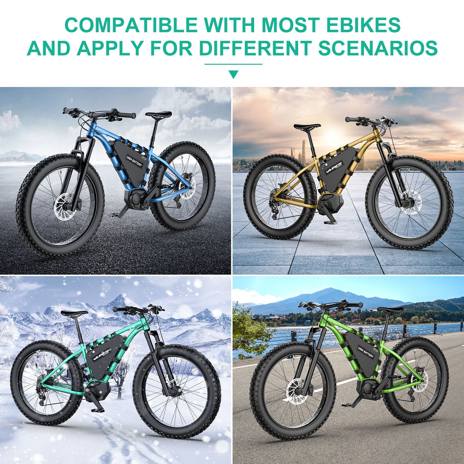 Ebike Battery 48V 20Ah Lithium Triangle Battery Pack for 200~2000W Motor - Office Catch