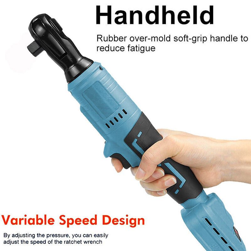 Efficient Cordless Ratchet Wrench: 1/2'' 130Nm Right Angle Design for Makita 18V Battery - Office Catch